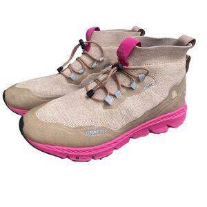 Craft Nordic Fuseknit Hydro Mid Womens 10 42 Hiking Trail Runner Tan Pink